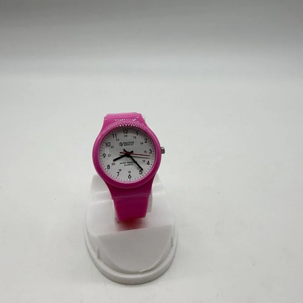 Prestige Medical student scrub watch water-resistant plastic strap -Pink